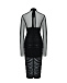 Платье драпированное двойное черное Versace Jeans Couture | Фото 5