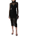 Платье драпированное двойное черное Versace Jeans Couture | Фото 3