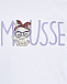 Толстовка с принтом котик в очках, белая Mousse kids | Фото 3