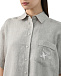 Рубашка из льна с вышивкой птицы на кармане, светло-бежевая Shatu | Фото 9