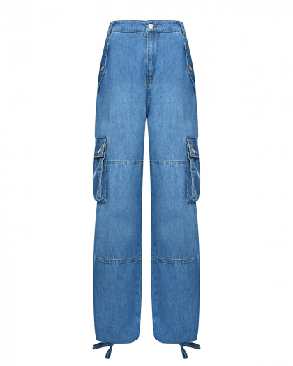 Джинсы с карманами-карго, синие Mo5ch1no Jeans | Фото 1