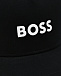 Бейсболка с белым логотипом, черная BOSS | Фото 3
