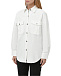 Куртка-рубашка с накладными карманами, белая Parosh | Фото 5