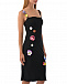 Черное платье с цветочными аппликациями Vivetta | Фото 6