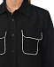 Льняная рубашка с карманами и аппликацией кристаллами, черная Forte dei Marmi Couture | Фото 8