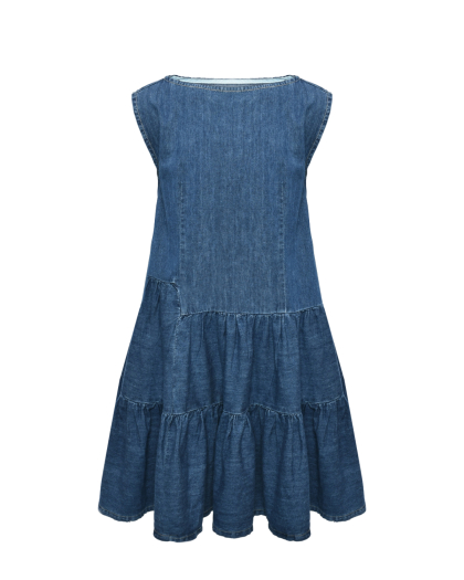 Платье из денима, голубое MM6 Maison Margiela | Фото 1