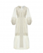 Платье миди с объёмными рукавами, белое Forte dei Marmi Couture | Фото 1