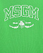 Свитшот с принтом логотипа, зеленый MSGM | Фото 3