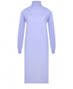 Сиреневое платье-водолазка из шерсти и кашемира