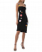 Черное платье с цветочными аппликациями Vivetta | Фото 2