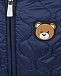 Стеганая куртка с нашивкой &quot;медвежонок&quot;, синяя Moschino | Фото 3