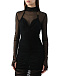 Платье драпированное двойное черное Versace Jeans Couture | Фото 7