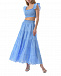 Голубая юбка с поясом на резинке Pietro Brunelli | Фото 3