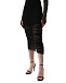 Платье драпированное двойное черное Versace Jeans Couture | Фото 9