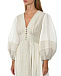 Платье миди с объёмными рукавами, белое Forte dei Marmi Couture | Фото 6