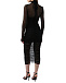 Платье драпированное двойное черное Versace Jeans Couture | Фото 4