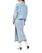 Джинсовая короткая рубашка с необработанным краем, голубая Forte dei Marmi Couture | Фото 3