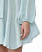 Льняное мини-платье с жемчужными пуговицами, голубое Forte dei Marmi Couture | Фото 9