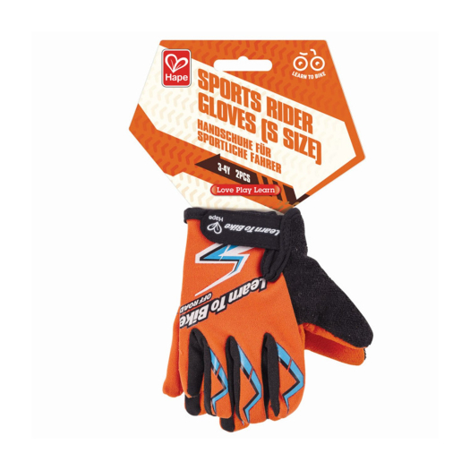 Детские спортивные перчатки Hape оранжевые с чёрным, размер М  | Фото 1
