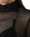 Платье драпированное двойное черное Versace Jeans Couture | Фото 8