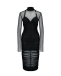 Платье драпированное двойное черное Versace Jeans Couture | Фото 1