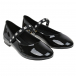 Черные лаковые туфли с лого на ремешке Dolce&Gabbana | Фото 1