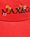 Бейсболка с логотипом и вышитыми цветами, красная Max&Co | Фото 3