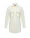 Льняная рубашка с карманами и аппликацией кристаллами, белая Forte dei Marmi Couture | Фото 1