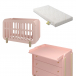 5 в 1 Комплект мебели BABY CHIPAK Детская кроватка, комод Розовый, Матрас и маятник    | Фото 1