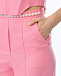 Льняные брюки с жемчугом на талии, розовые ALINE | Фото 8