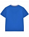 Футболка с белым лого, синяя Dolce&Gabbana | Фото 3