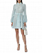 Льняное мини-платье с жемчужными пуговицами, голубое Forte dei Marmi Couture | Фото 2