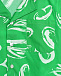Рубашка пижамного кроя с принтом белые разводы, зеленая MSGM | Фото 3