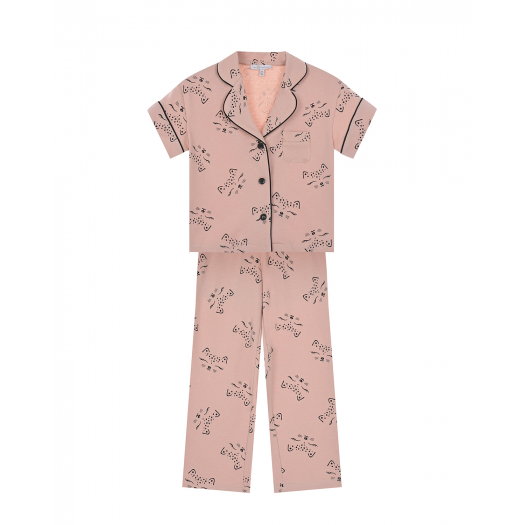 Розовая пижама с принтом &quot;лисички&quot; Dan Maralex | Фото 1