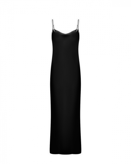 Шелковое платье-комбинация, черное Dorothee Schumacher | Фото 1