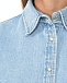 Джинсовая короткая рубашка с необработанным краем, голубая Forte dei Marmi Couture | Фото 7