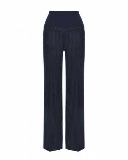 Темно-синие брюки в полоску для беременных LEONARD Pietro Brunelli | Фото 1