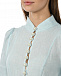 Льняное мини-платье с жемчужными пуговицами, голубое Forte dei Marmi Couture | Фото 8